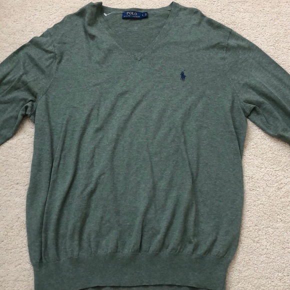 Green Polo Sweater - Picture 3 of 3